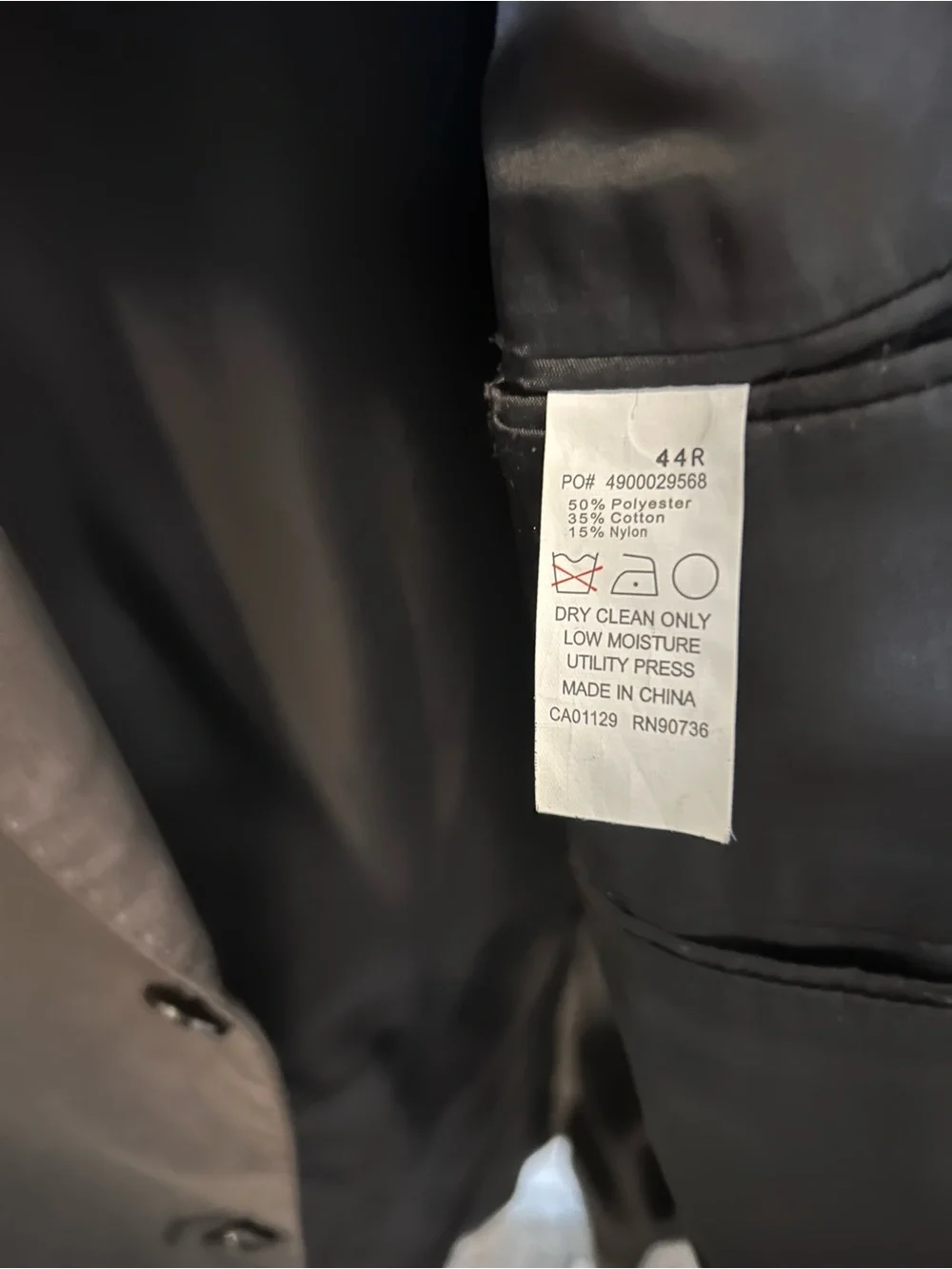 Calvin Klein Men's Dark Gray Two-Button Blazer